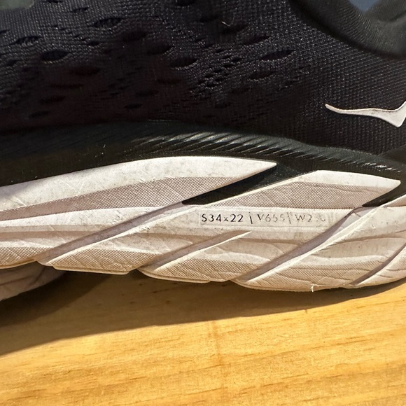 Black and White Mens Hoka Sneakers - Picture 3 of 8